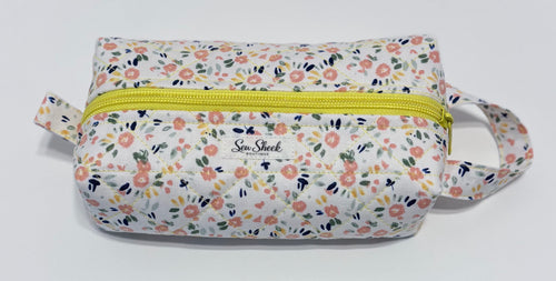 Floral and Yellow Small Zip Case
