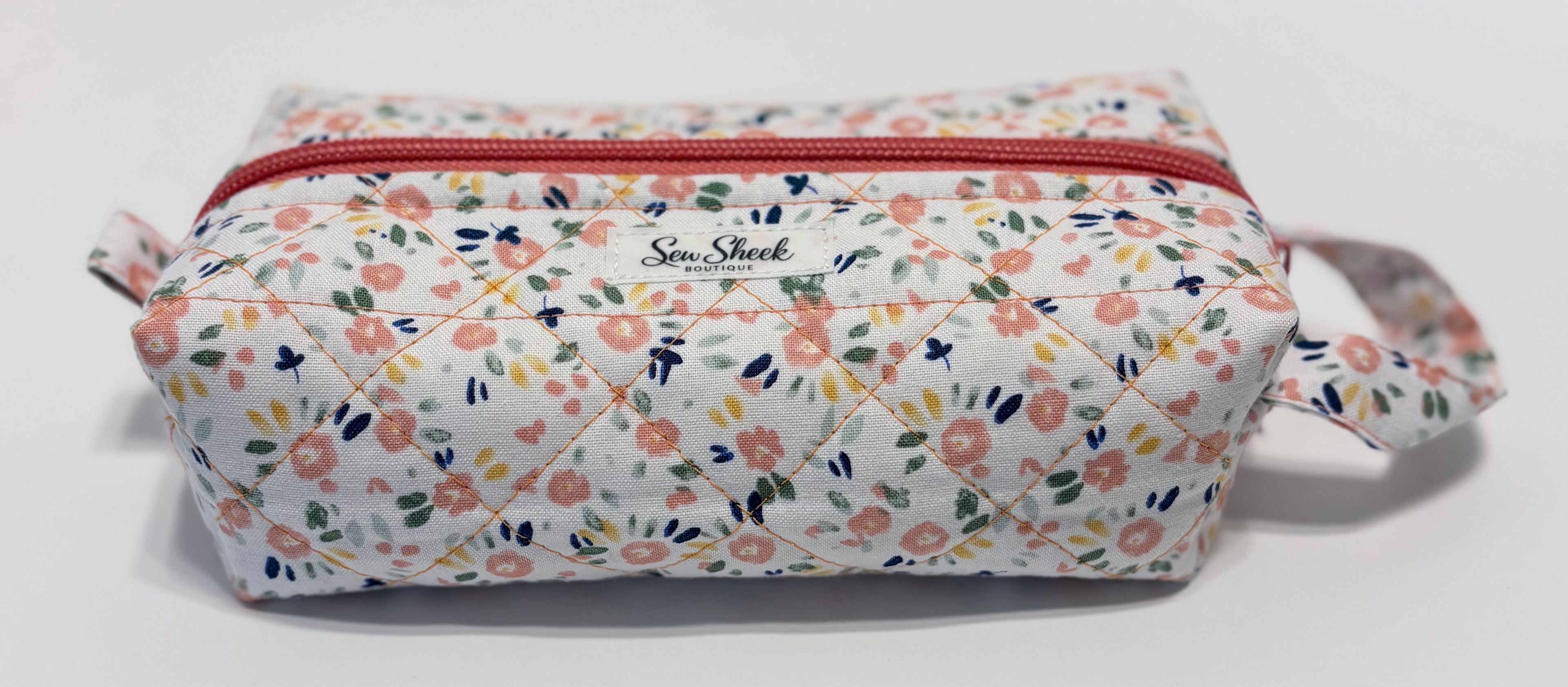 Floral and Coral Small Zip Case
