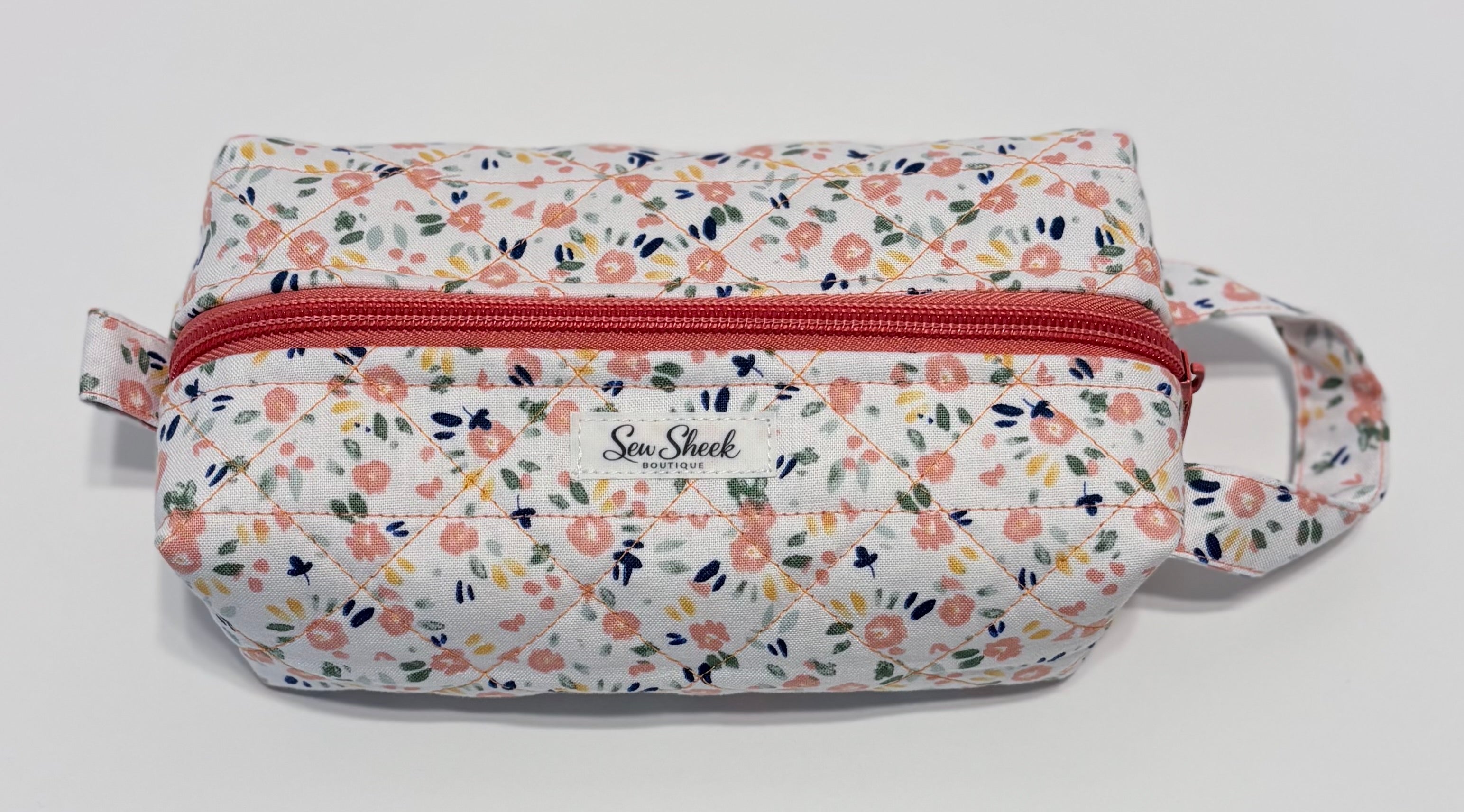 Floral and Coral Small Zip Case