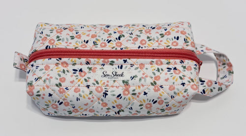 Floral and Coral Small Zip Case